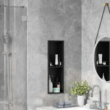 Vidaxl douche niche zwart 60 x 20 x 9,5 cm roestvrij staal