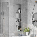 Vidaxl douche niche zilver 90 x 20 x 9,5 cm roestvrij staal