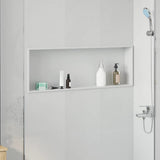 Vidaxl douche niche wit 90 x 30 x 9,5 cm roestvrij staal