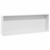 Vidaxl douche niche wit 90 x 30 x 9,5 cm roestvrij staal