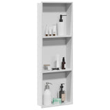Vidaxl douche niche wit 90 x 30 x 9,5 cm roestvrij staal