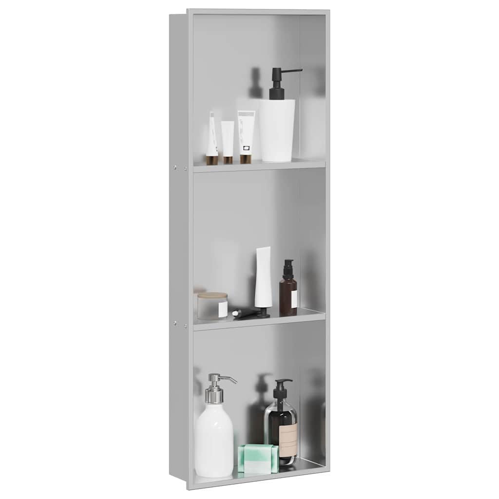 Vidaxl douche niche zilver 90 x 30 x 9,5 cm roestvrij staal