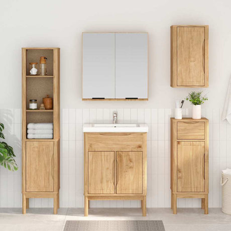 Vidaxl badkamerkast floro wasbruin 35 x 30 x 90 cm massief vurenhout