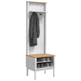 Vidaxl halkast floro wit 50 x 40 x 158 cm massief vurenhout