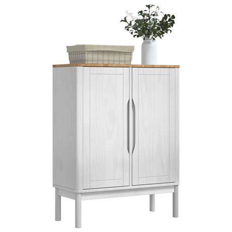 Vidaxl dressoir floro wit 70 x 30 x 70,5 cm massief vurenhout