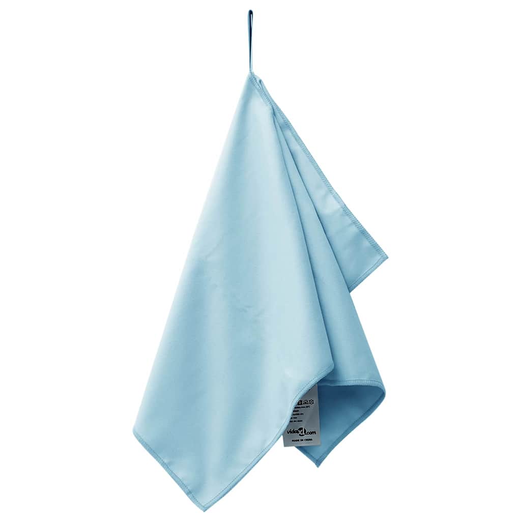 Vidaxl sporthanddoeken 2 pcs blauw 50 x 30 cm polyester en polyamide
