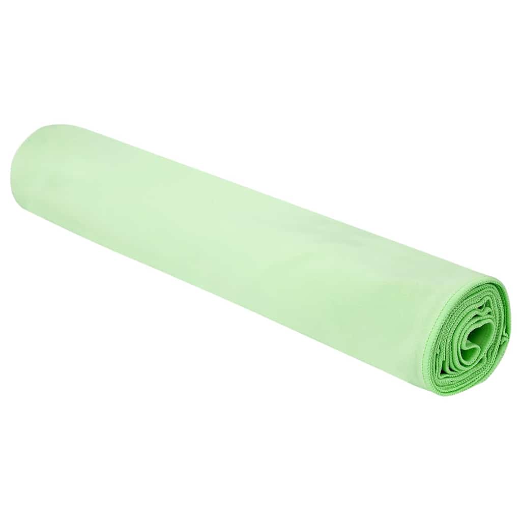 Vidaxl sporthanddoeken 2 pcs groen 180 x 90 cm polyester en polyamide