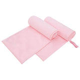 Vidaxl sporthanddoeken 2 pcs roze 200 x 100 cm polyester en polyamide