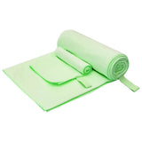 Vidaxl set van sporthanddoeken 2 pcs groen stof