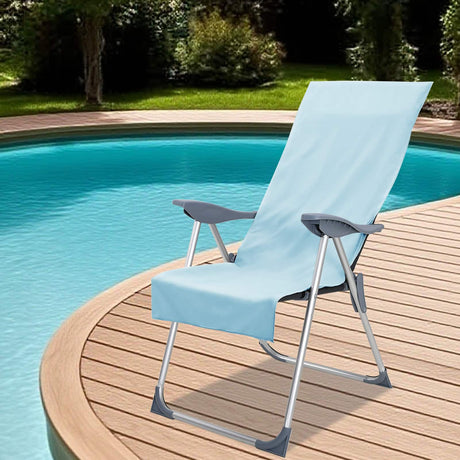 Vidaxl buiten stoel handdoeken 2 st blauw 130 x 60 cm