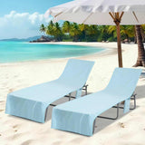 Vidaxl ligbedhanddoeken 2 st blauw 210 x 75 cm
