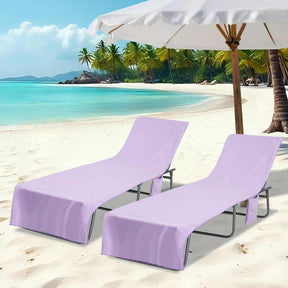 Vidaxl ligbedhanddoeken 2 st paars 210 x 75 cm