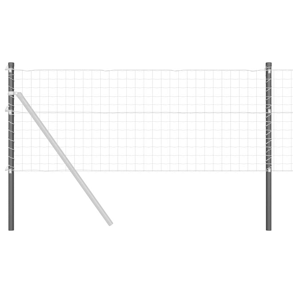 Vidaxl afrasteringspaal 2 pcs grijs 80 cm poedergecoat staal