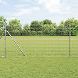 Vidaxl afrasteringspaal 12 pcs zilver poedergecoat staal