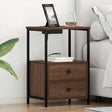 Vidaxl nachtkastje bruin eiken 40 x 31 x 60 cm bewerkt hout