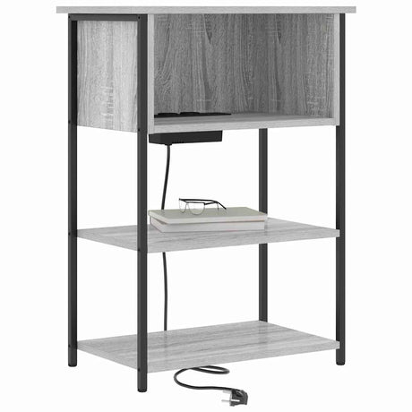 Vidaxl nachtkastje grijs sonoma 55 x 31 x 76 cm bewerkt hout