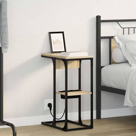 Vidaxl nachtkastje sonoma eiken 41,5 x 26 x 60,5 cm bewerkt hout