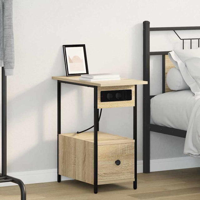 Vidaxl nachtkastje sonoma eiken 60 x 30 x 61 cm bewerkt hout
