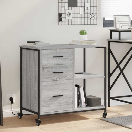 Vidaxl kast met oplaadstation 76 x 41 x 72 cm bewerkt hout