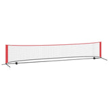 Vidaxl tennisnet zwart en rood 494,5 x 90 x 87 cm polyester