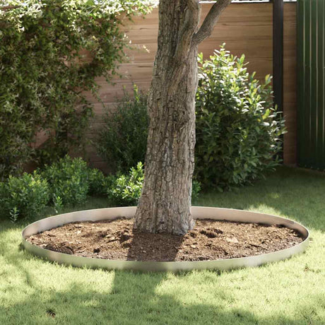 Vidaxl tuinrand zilver 450 x 0.05 x 15 cm roestvrij staal