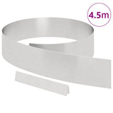 Vidaxl tuinrand zilver 450 x 0.05 x 15 cm roestvrij staal