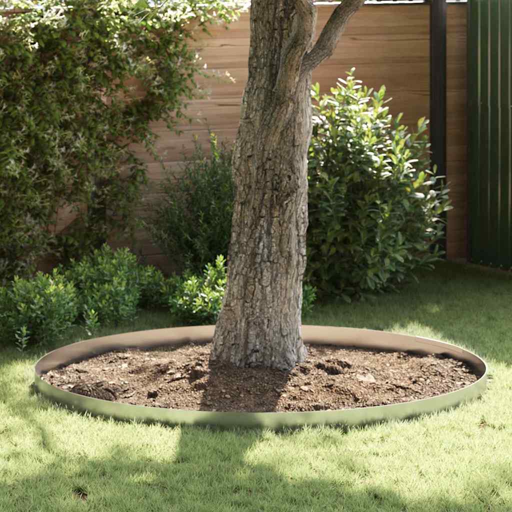 Vidaxl tuinrand 4 pcs zilver 450 x 0.05 x 15 cm gegalvaniseerd staal