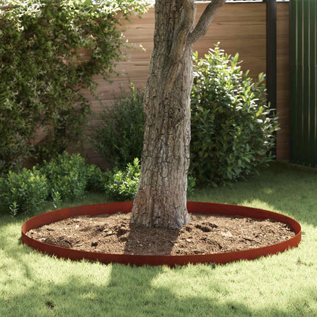 Vidaxl tuinrand 450 x 15 cm weervast staal roestig