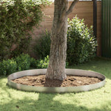 Vidaxl tuinrand zilver 450 x 0.05 x 15 cm roestvrij staal