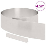Vidaxl tuinrand zilver 450 x 0.05 x 15 cm roestvrij staal