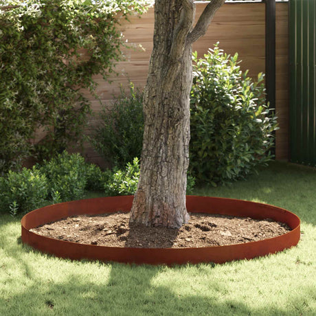 Vidaxl tuinrand 450 x 25 cm weervast staal roestig