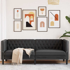 Vidaxl bank zwart 194 x 74,5 x 70,5 cm pvc