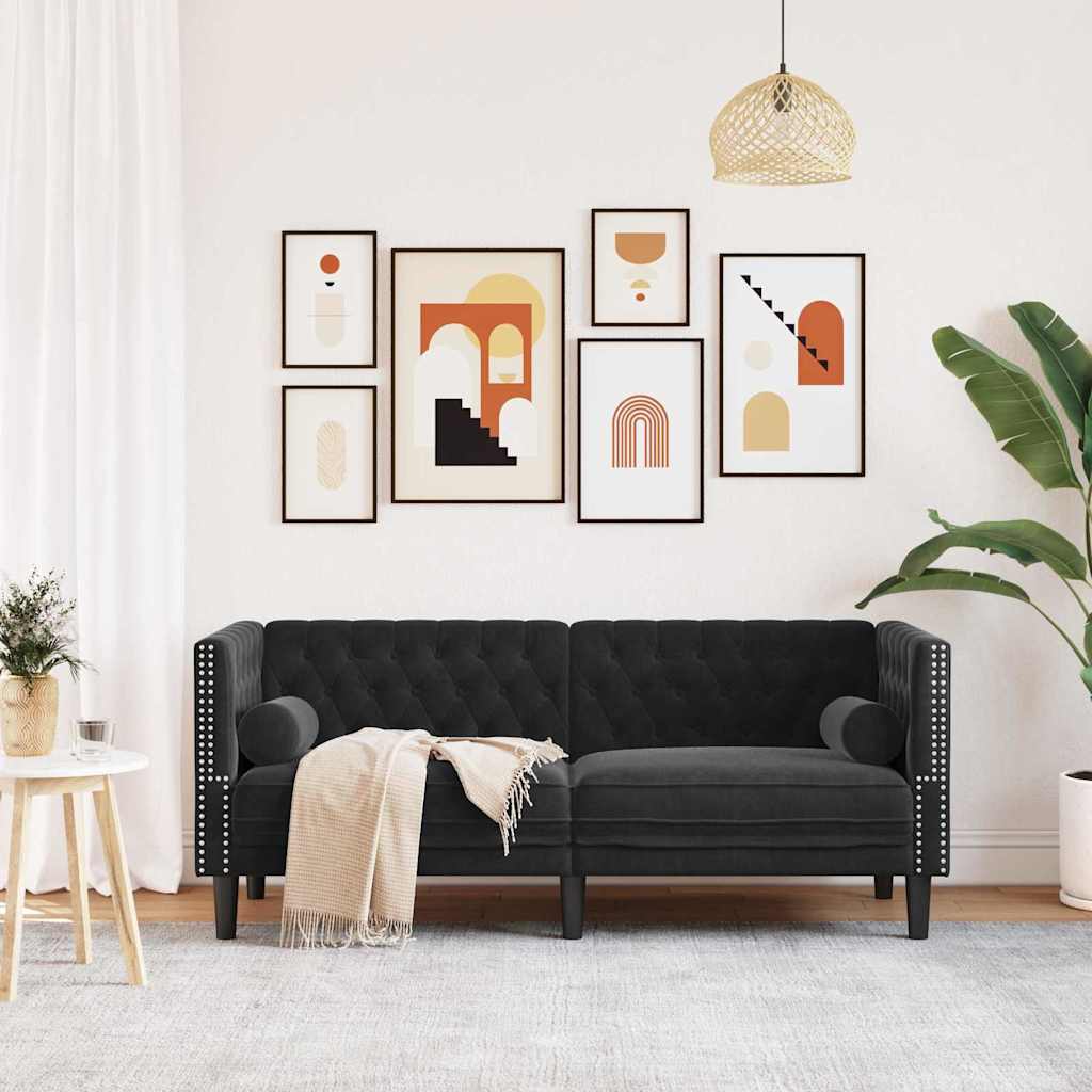 Vidaxl bank zwart 174 x 74,5 x 70,5 cm fluweel