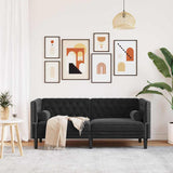 Vidaxl bank zwart 174 x 74,5 x 70,5 cm fluweel