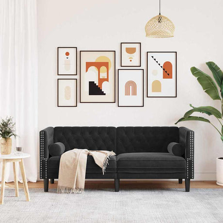 Vidaxl bank zwart 174 x 74,5 x 70,5 cm fluweel