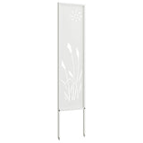 Vidaxl tuin privacy screen fretwerk wit 32 x 140 cm koudgewalst staal