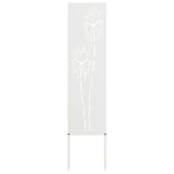 Vidaxl tuin privacy screen fretwerk wit 32 x 140 cm koudgewalst staal