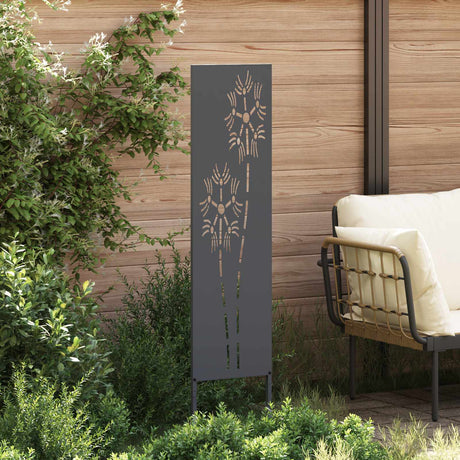 Vidaxl tuin privacy screen antraciet 32 x 140 cm koudgewalst staal
