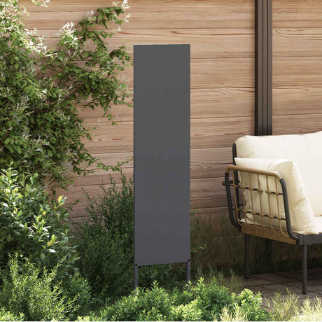 Vidaxl tuin privacy screen antraciet 32 x 140 cm koudgewalst staal