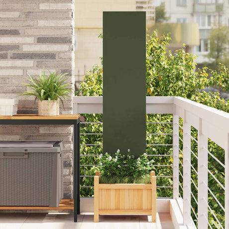 Vidaxl tuin privacy screen olijfgroen 32 x 140 cm koudgewalst staal