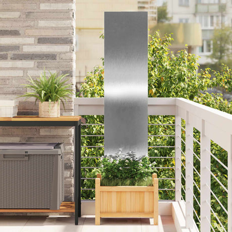 Vidaxl tuin privacy screen fretwerk zilver 32 x 140 cm roestvrij staal