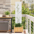 Vidaxl tuin privacy screen bloemen wit 32 x 140 cm koudgewalst staal