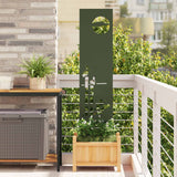 Vidaxl tuin privacy screen olijfgroen 32 x 140 cm koudgewalst staal