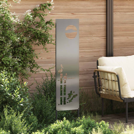 Vidaxl tuin privacy screen zilver 32 x 140 cm gegalvaniseerd staal