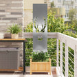 Vidaxl tuin privacy screen zilver 32 x 140 cm roestvrij staal