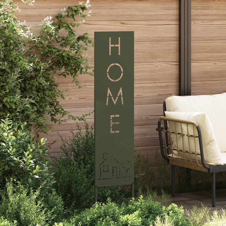Vidaxl tuin privacy screen olijfgroen 32 x 140 cm koudgewalst staal