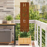 Vidaxl tuin privacy screen fretwerk roestig 32 x 140 cm cortenstaal