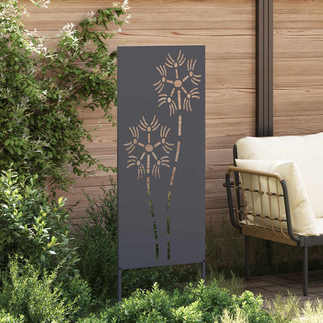 Vidaxl tuin privacy screen antraciet 50 x 140 cm koudgewalst staal