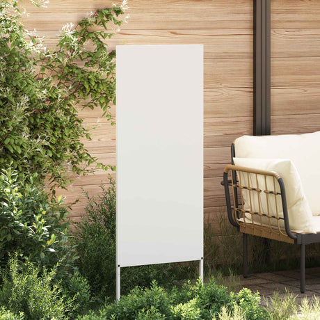 Vidaxl tuin privacy screen fretwerk wit 50 x 140 cm koudgewalst staal