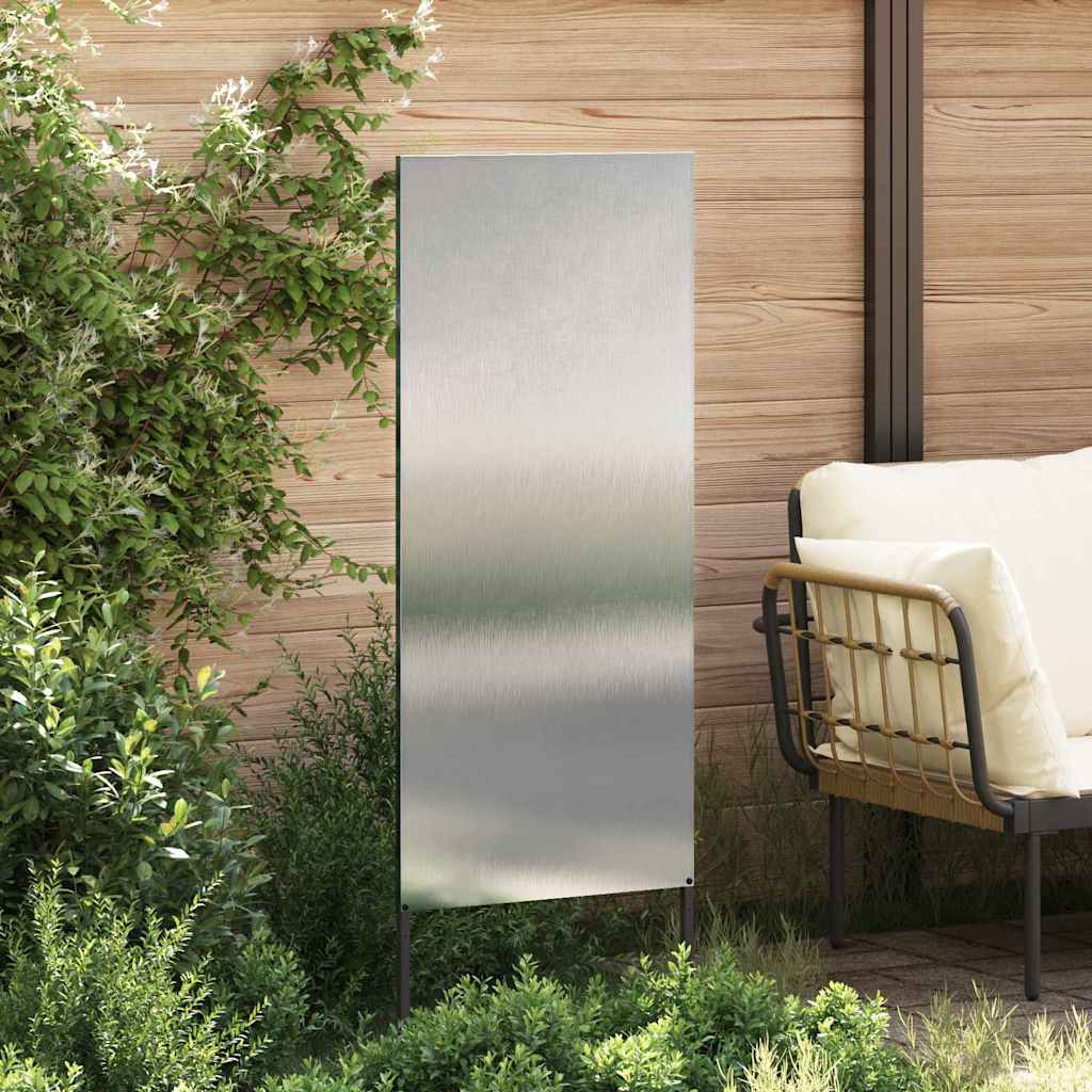 Vidaxl tuin privacy screen fretwerk zilver 50 x 140 cm roestvrij staal